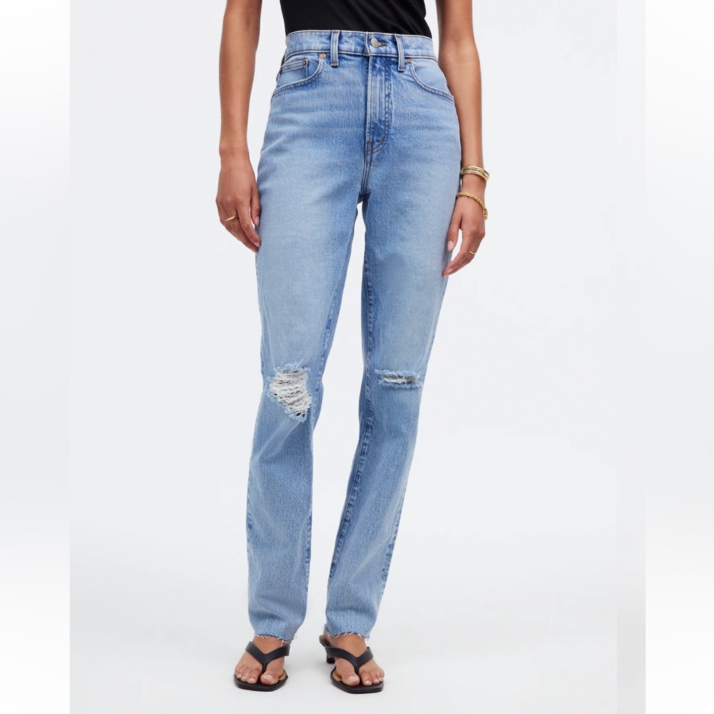 Madewell The Perfect Vintage Jeans. Distressed Knees. Plus Size 32P High Rise.